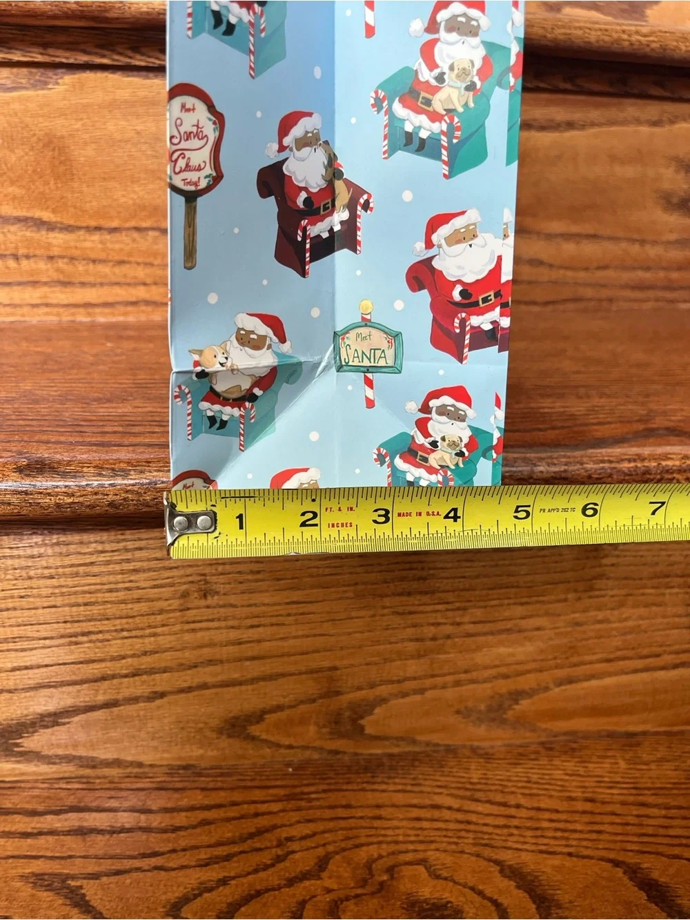 5 African American Santa Themed Holiday Christmas Gift Bags